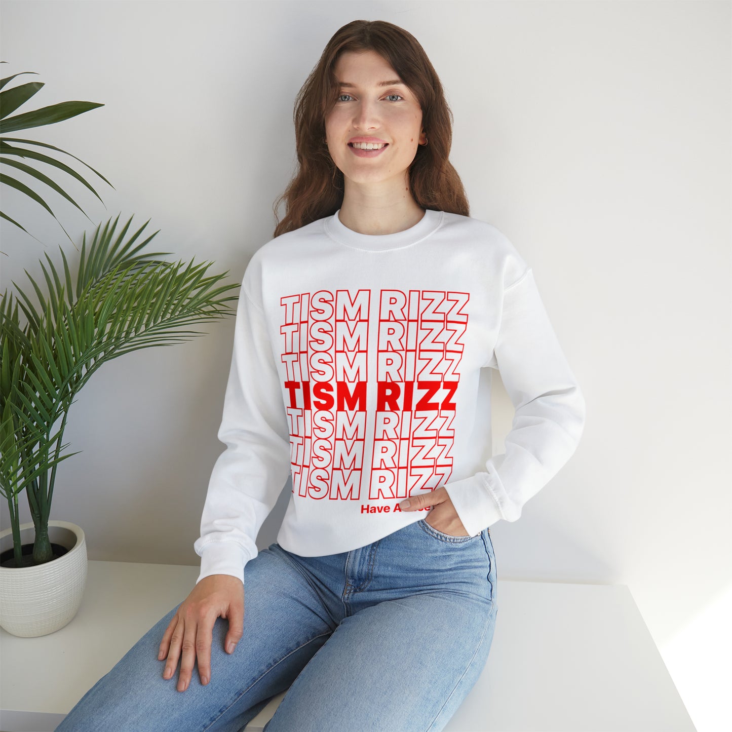 Tism Rizz - Perfect Heavy Blend™ Crewneck Sweatshirt